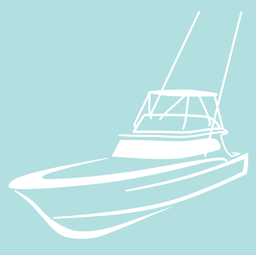 sport fishing boat silhouette