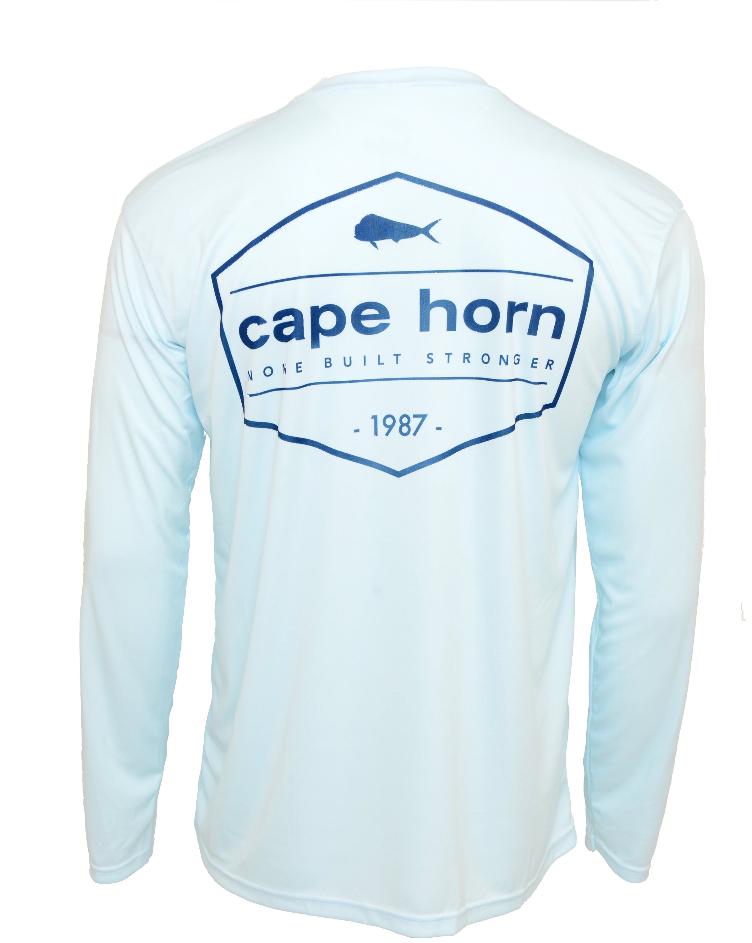 Cape Horn Vintage Stamp Performance Long Sleeve Shirt XL / Arctic Blue