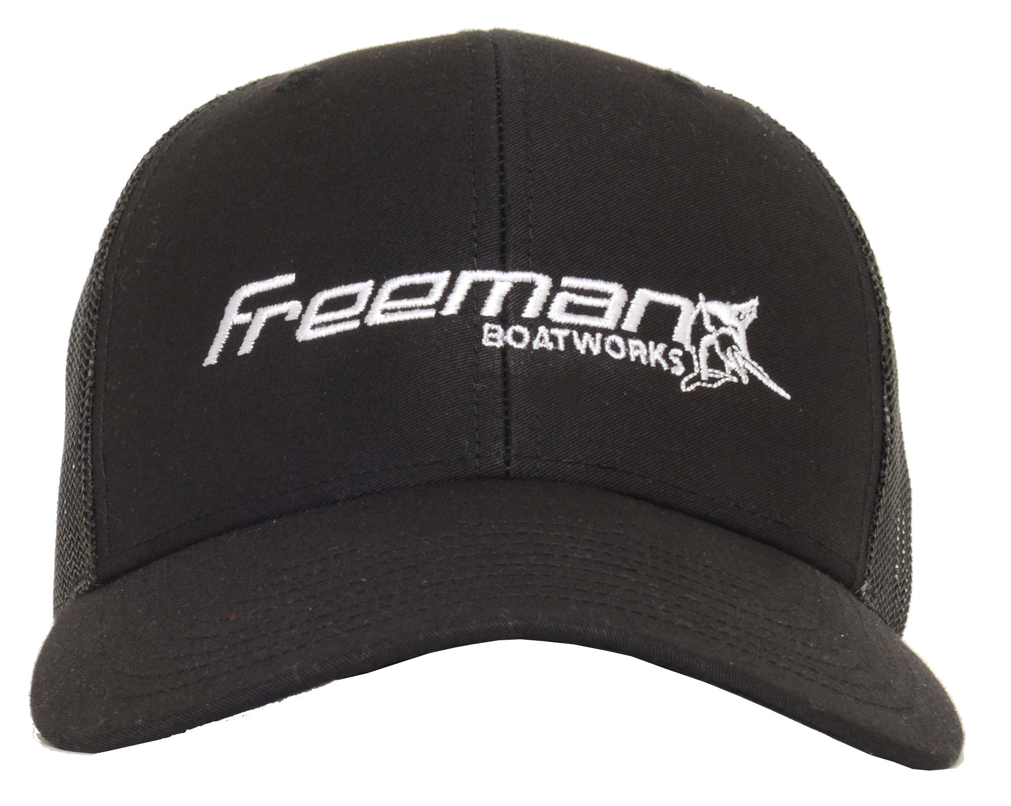Freeman Boatworks Black Trucker Hat