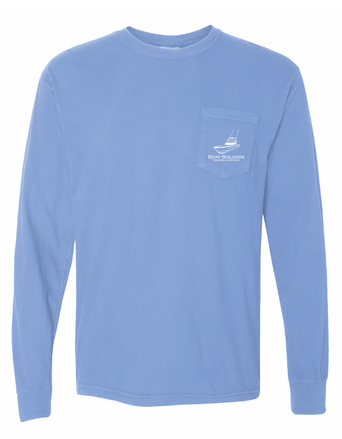 Boat Builders Trading Co. Striped Marlin Long Sleeve Shirt - Marlin Blue
