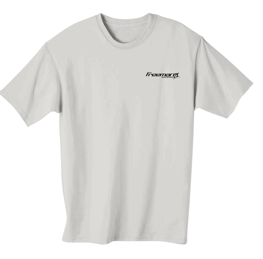 Freeman Boatworks Short Sleeve Grey shirt with Black logo