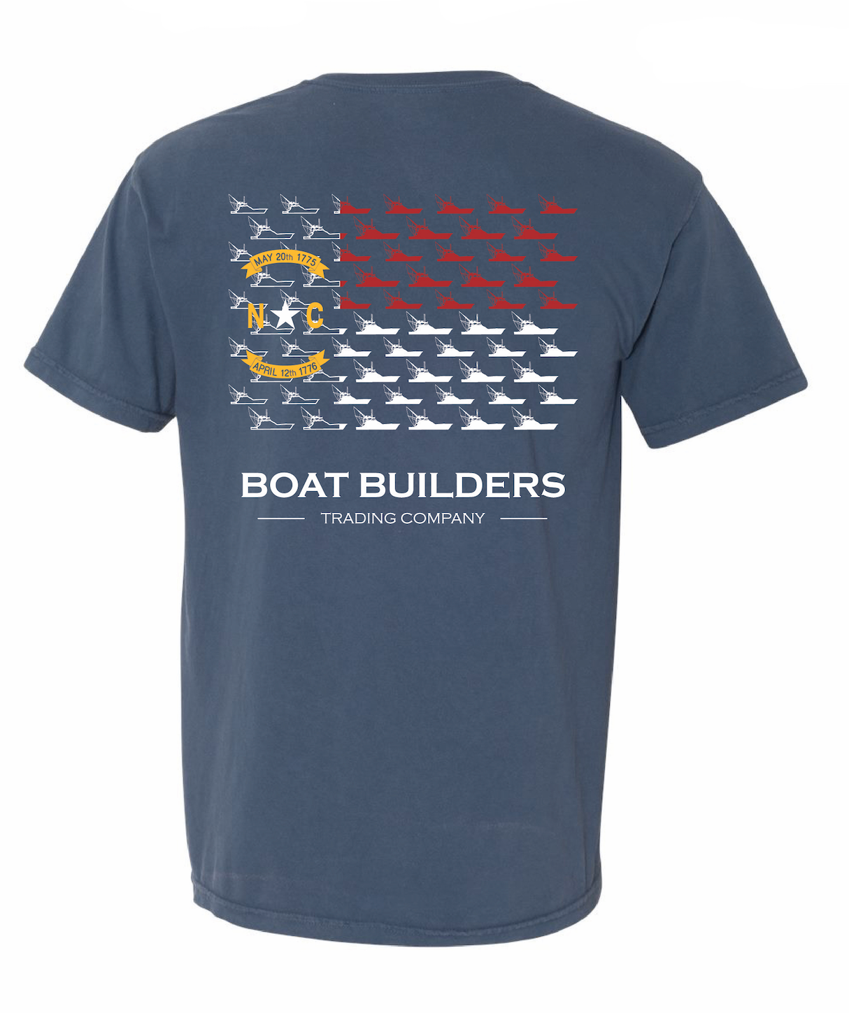 Boat Builders Trading Co. - NC Sportfish Flag Short Sleeve Small / Navy