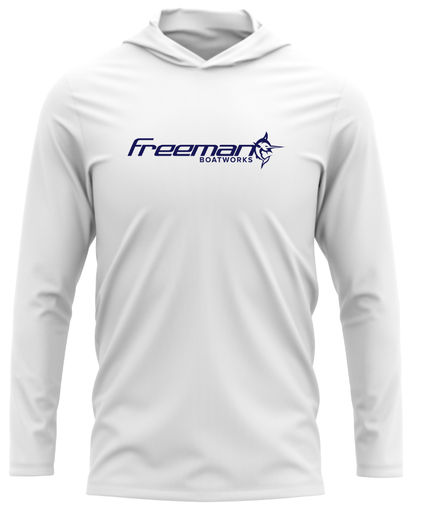 Freeman Boatworks Hooded Shield Logo Performance Shirt