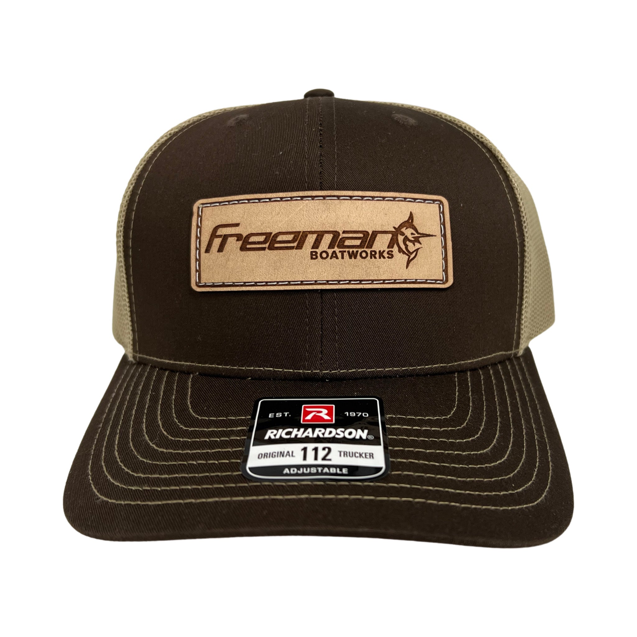 Freeman Boatworks Leather Patch Trucker - Driftwood Brown/Khaki