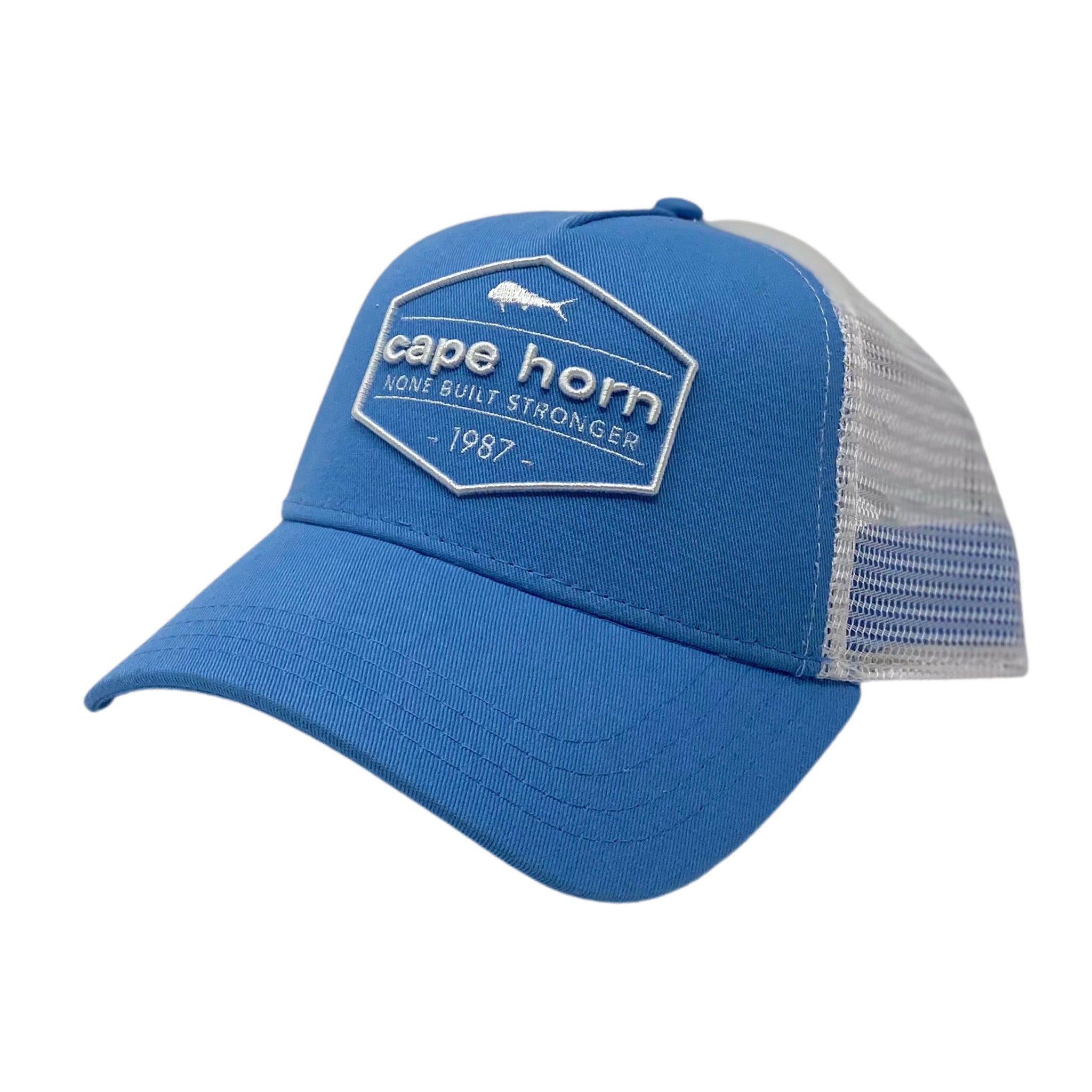 Cape Horn Structured Fish Logo Trucker Hat