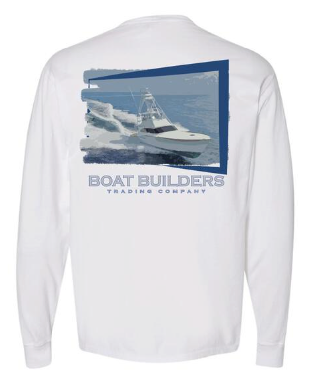 Boat Builders Trading Co Custom Sportfisher "Reel Frame" - Long Sleeve Tee