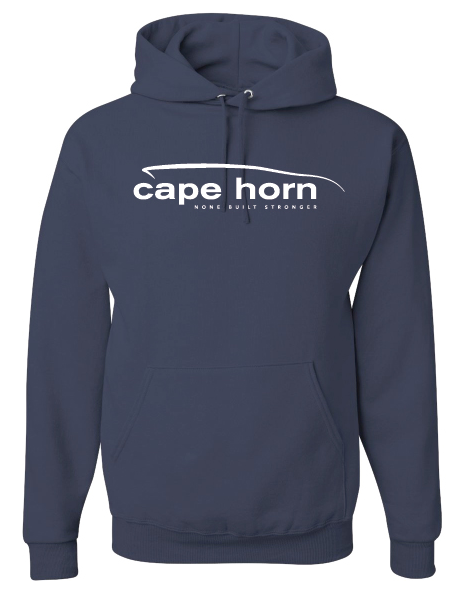 Cape Horn Logo Hooded Sweatshirt - Navy