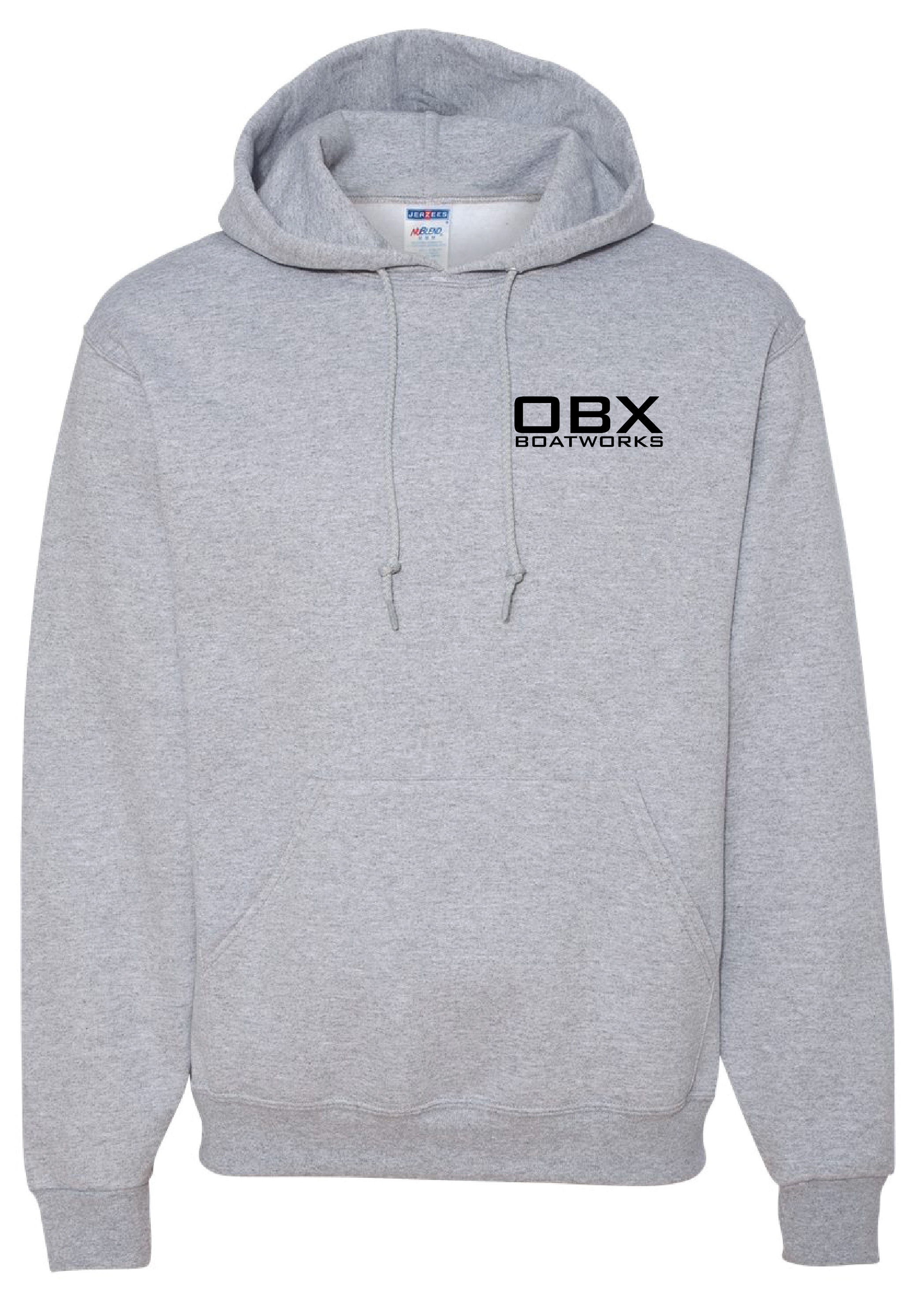 OBX Boatworks Sweatshirt Line Drawing - Grey