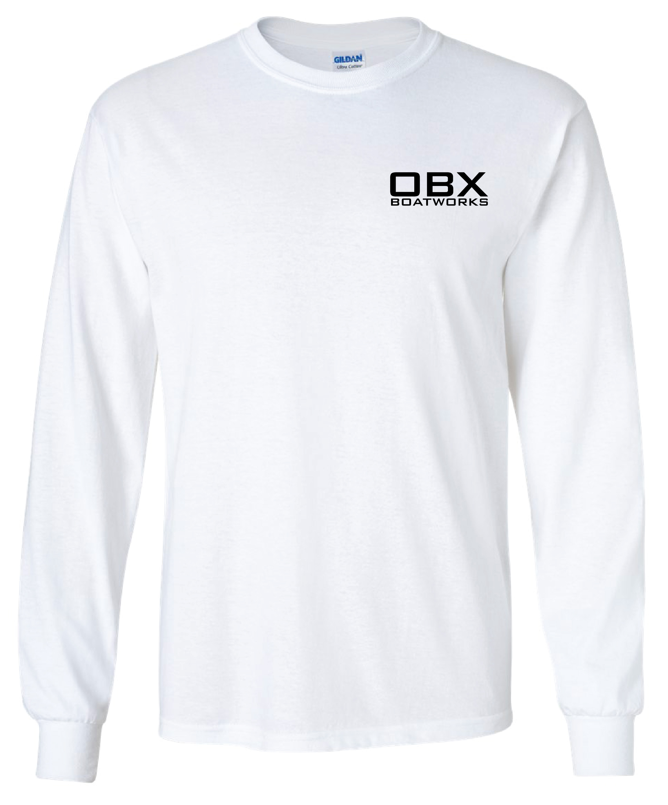 OBX Boatworks Sailfish Long Sleeve Cotton T-Shirt - White