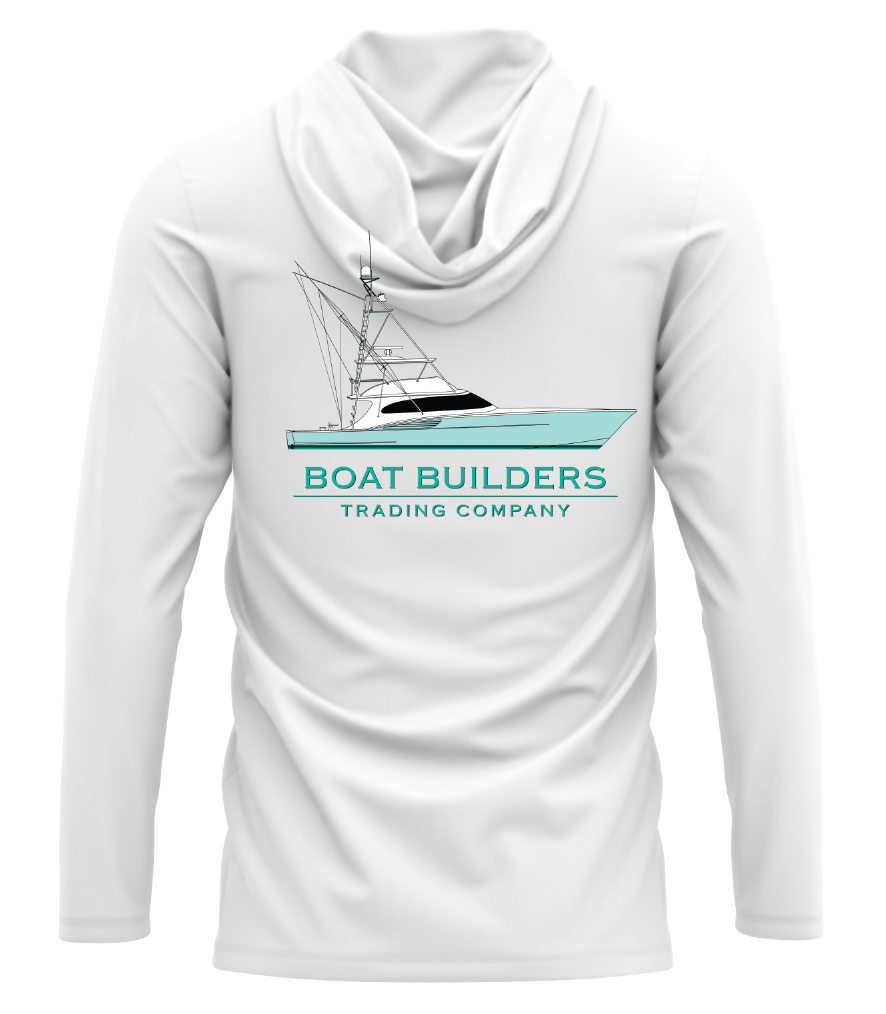 Boat Builders Trading Co. Performance Long Sleeve Hoodie - Green Hull