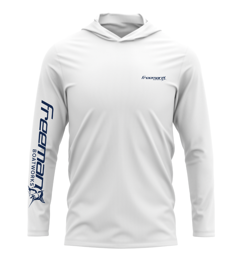 Freeman Boatworks Hooded Performance - White Small