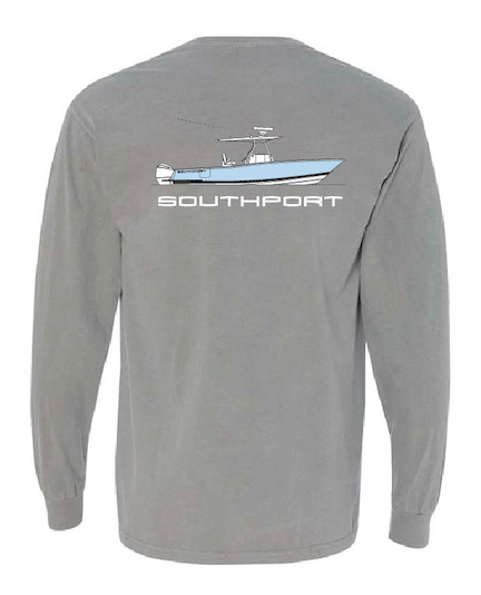 Southport Boats Custom Long Sleeve T - Waterline Grey