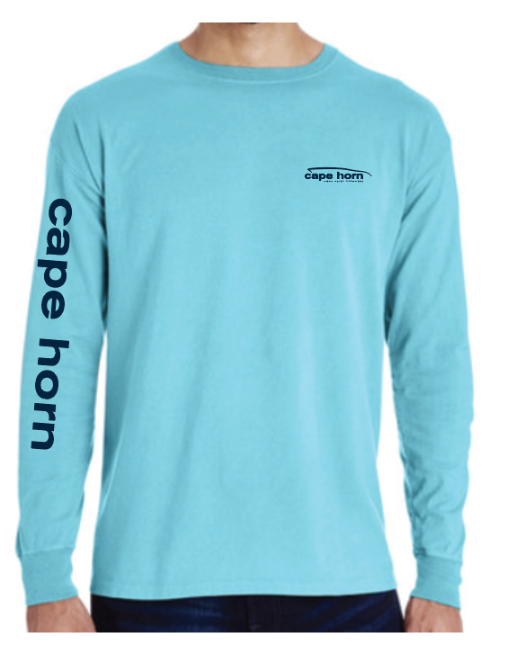 Cape Horn Classic Logo Long Sleeve Shirt - Freshwater Blue