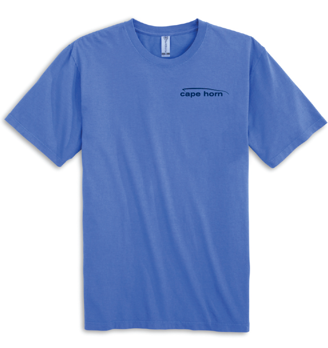 Cape Horn Marlin Design Cotton Shirt - Marine Blue