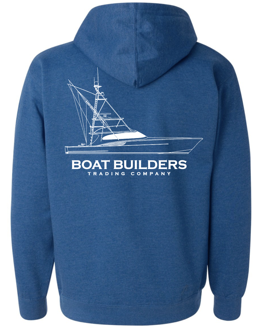 Boat Builders Trading Sweatshirt - Blue Line Drawing