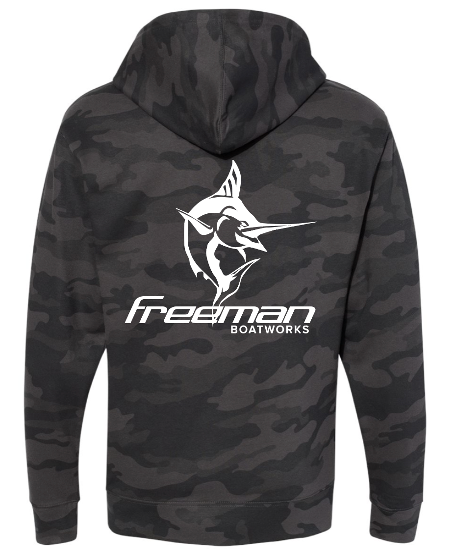 Limited Edition Freeman Boatworks Sweatshirt - Black Out Camo