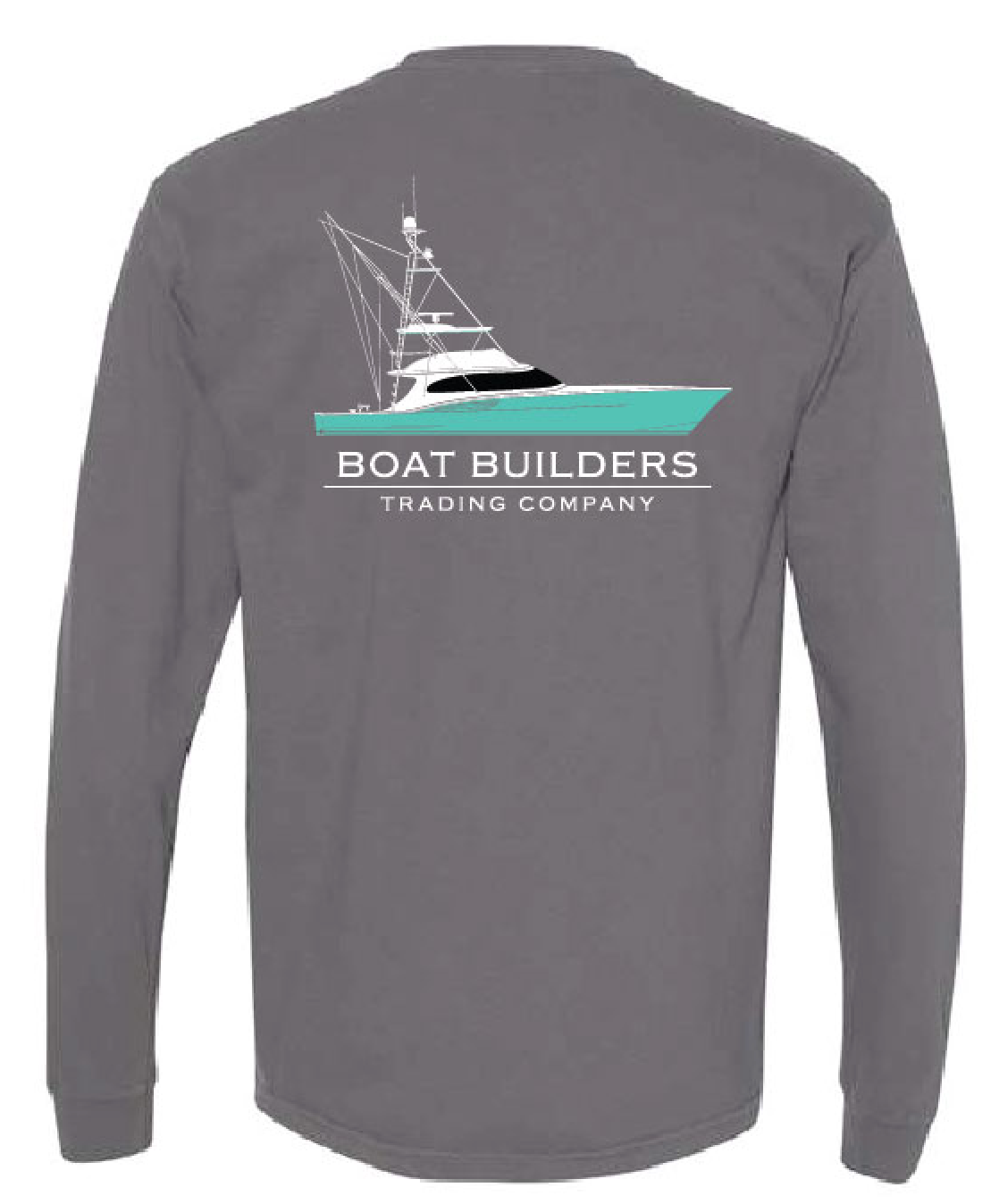 Boat Builders Trading Co. Sportfish Green Hull Long Sleeve - Hull Grey