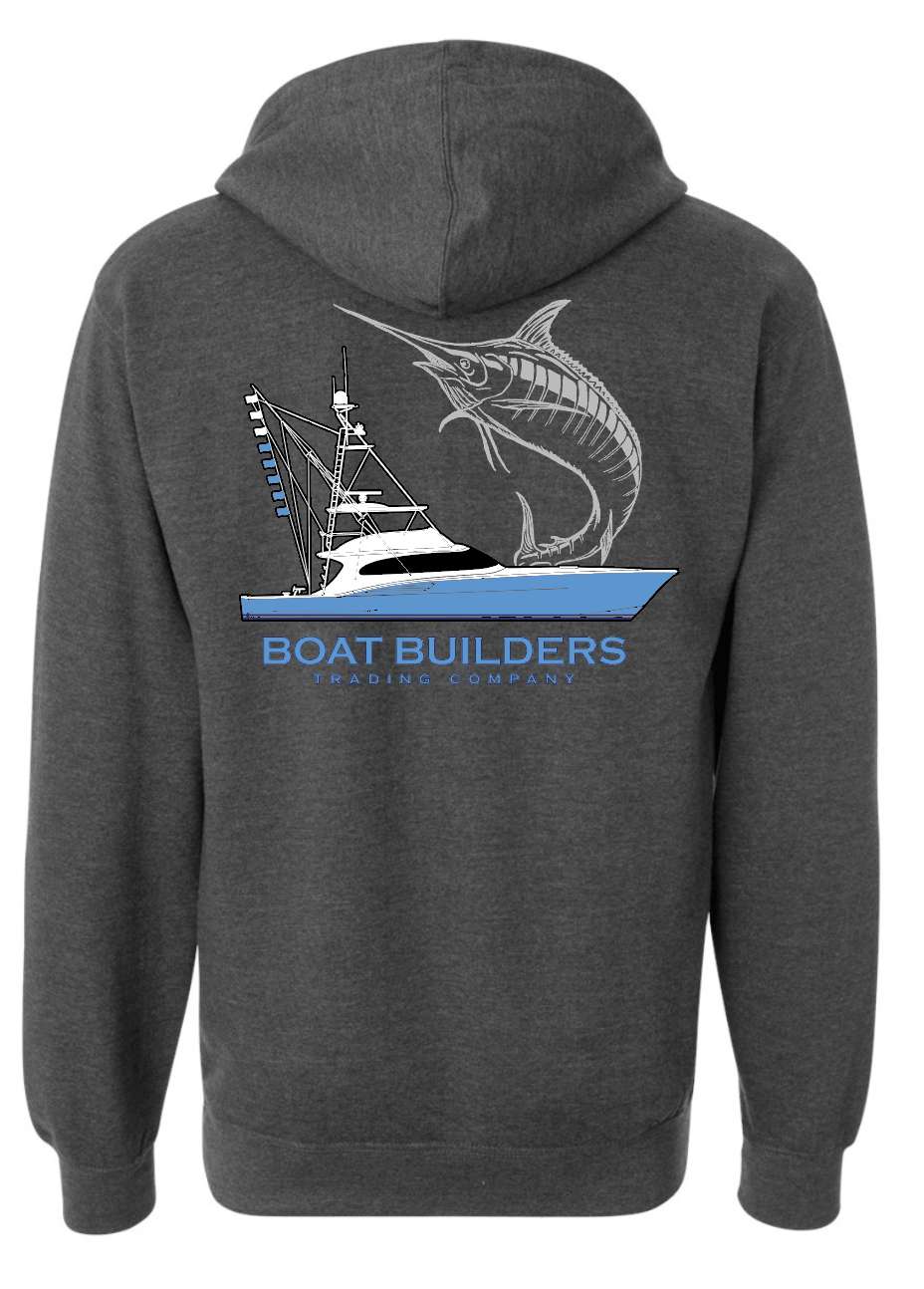 Boat Builders Trading Hooded Sweatshirt - Blue Sportfish / Marlin