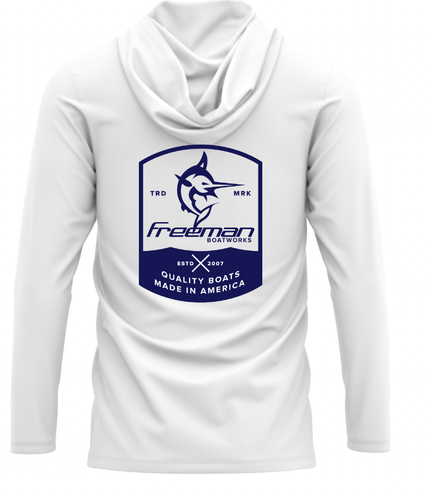 Freeman Boatworks Hooded Shield Logo Performance Shirt